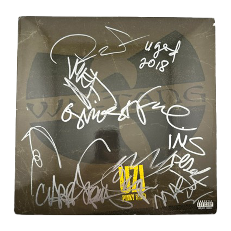 Wu-Tang Clan Signed UZI Pinky Ring Vinyl Record 12" (all 9 signatures)